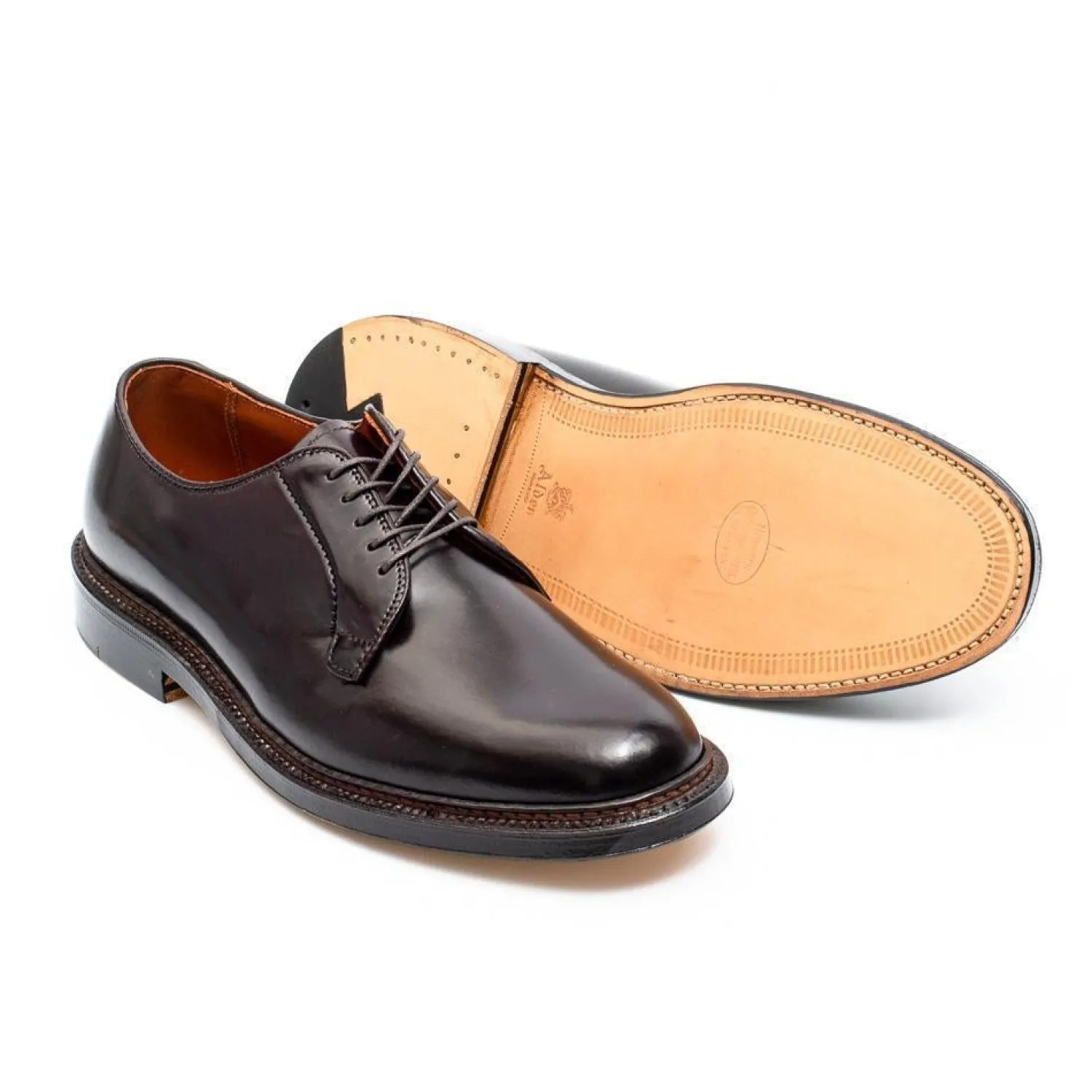 Alden Alden<Colour 8 Cordovan Plain Toe Blucher 990