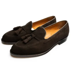 Alden Alden<Tassel Loafer Brown Suede 666