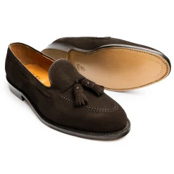 Alden Alden<Tassel Loafer Brown Suede 666