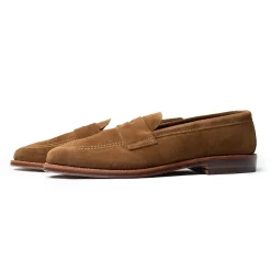 Alden Alden<Unlined Penny Loafer Snuff Suede 5735F