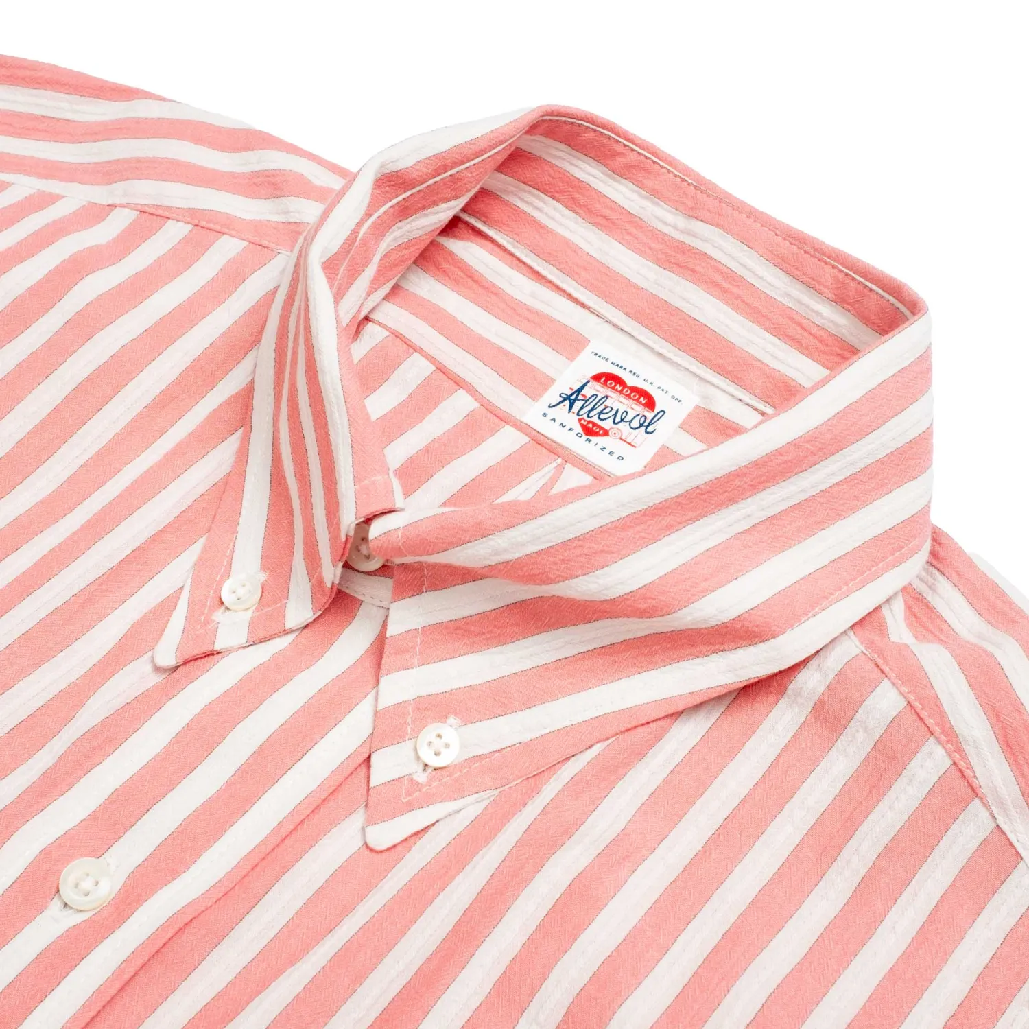 Allevol Shirts<Button Down Shirt Red & White Stripe