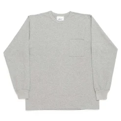 Allevol T-shirts & Undershirts<Heavy Duty Crew Neck Square Pocket L/S T-shirt Grey
