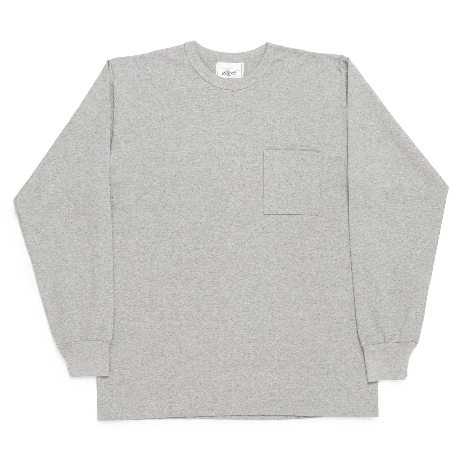 Allevol T-shirts & Undershirts<Heavy Duty Crew Neck Square Pocket L/S T-shirt Grey