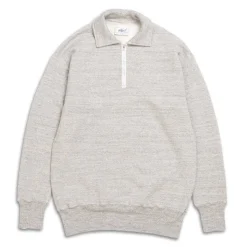 Allevol Sweatshirts & Hoodies<Loopwheel Quarter Zip Sweatshirt Grey