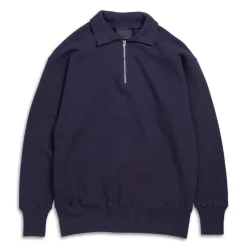 Allevol Sweatshirts & Hoodies<Loopwheel Quarter Zip Sweatshirt Navy