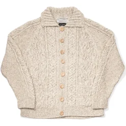 Allevol X Inverallan Knitwear<3A Lumber Cardigan Linen/ Cotton Natural