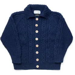 Allevol X Inverallan Knitwear<Cable Knit Cardigan 3A Indigo