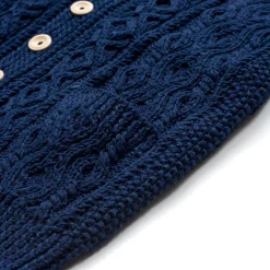 Allevol X Inverallan Knitwear<Cable Knit Cardigan 3A Indigo