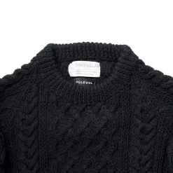 Allevol X Inverallan Knitwear<Cable Knit Crew 1A Black