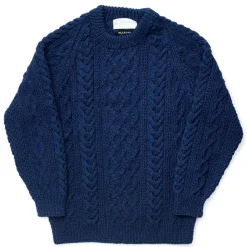 Allevol X Inverallan Knitwear<Cable Knit Crew 1A Indigo