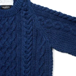 Allevol X Inverallan Knitwear<Cable Knit Crew 1A Indigo