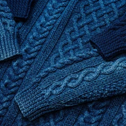 Allevol X Inverallan Knitwear<Cable Knit Crew 1A Indigo