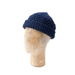 Allevol Knitwear<x Inverallan Cotton Beanie Indigo Dyed 21P