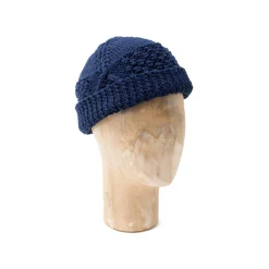 Allevol Knitwear<x Inverallan Cotton Beanie Indigo Dyed 21P