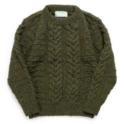 Allevol X Inverallan Knitwear<1G Pegasus Crew Neck Sweater Mohair Tweed Oak