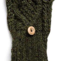 Allevol X Inverallan Knitwear<22S Diamond Fingerless Gloves w/Cover Mohair Tweed Oak