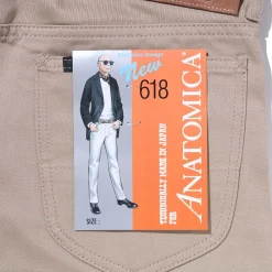 Anatomica Pants & Trousers<618 Californian Sateen Mocha