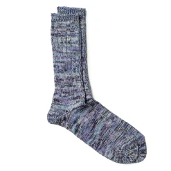 Anonymous Ism Anonymous Ism<5 Colour Mix Crew Sock Purple Melange