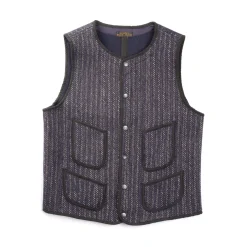 Brown's Beach Vests<BBJ-001 Early Vest Navy Stripe