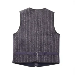 Brown's Beach Vests<BBJ-001 Early Vest Navy Stripe
