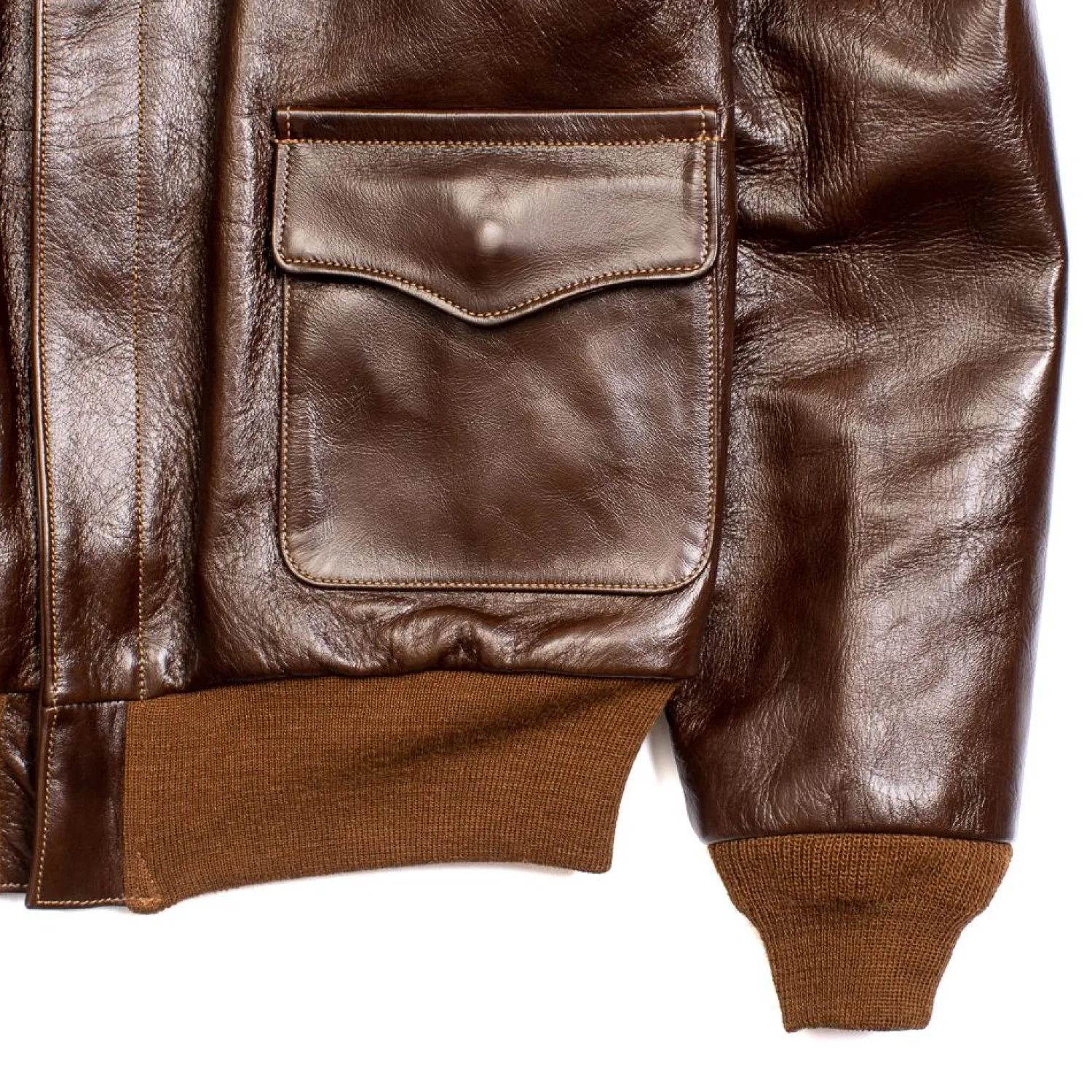 Buzz Rickson's Leather Jackets|Jackets And Coats<Type A-2 Rough Wear 23380 No Stencil Leather Jacket Seal Brown