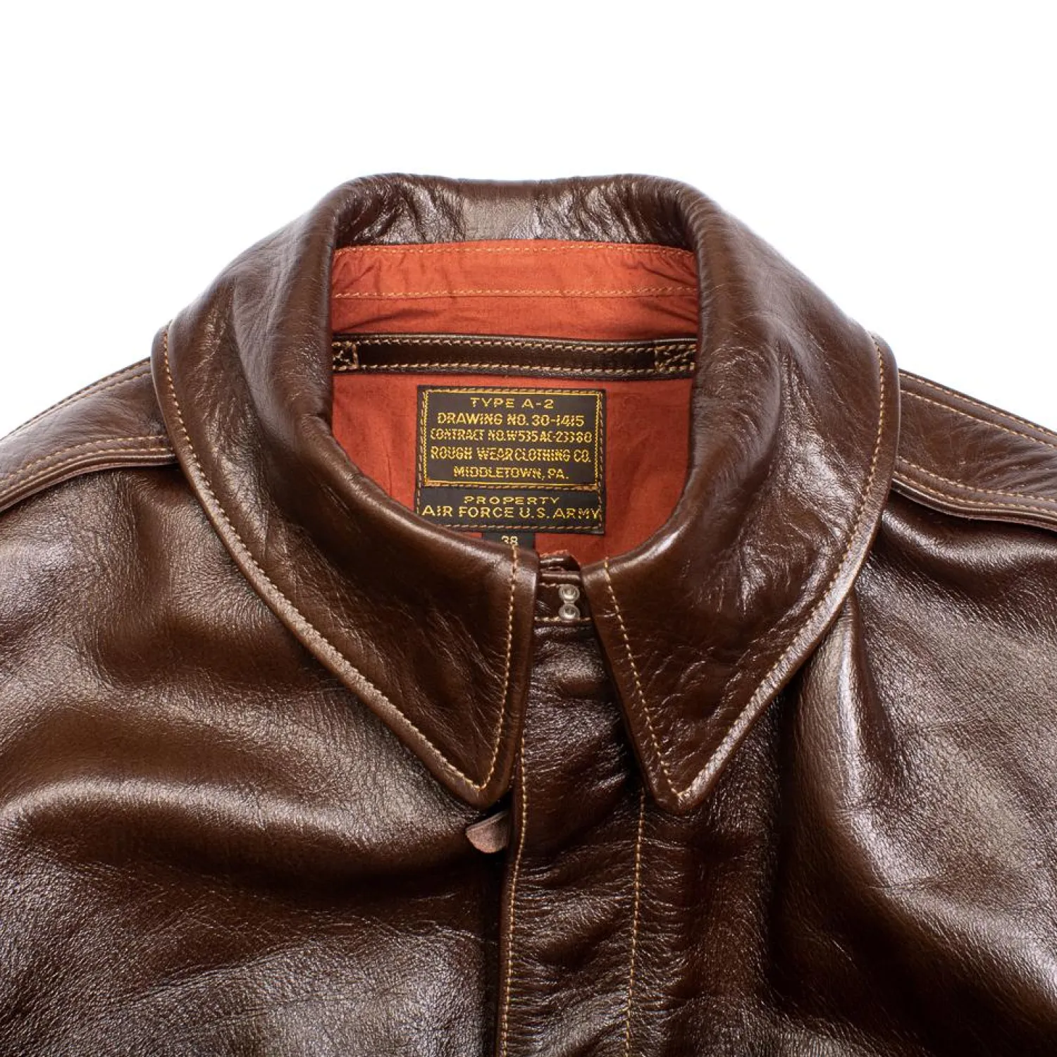 Buzz Rickson's Leather Jackets|Jackets And Coats<Type A-2 Rough Wear 23380 No Stencil Leather Jacket Seal Brown