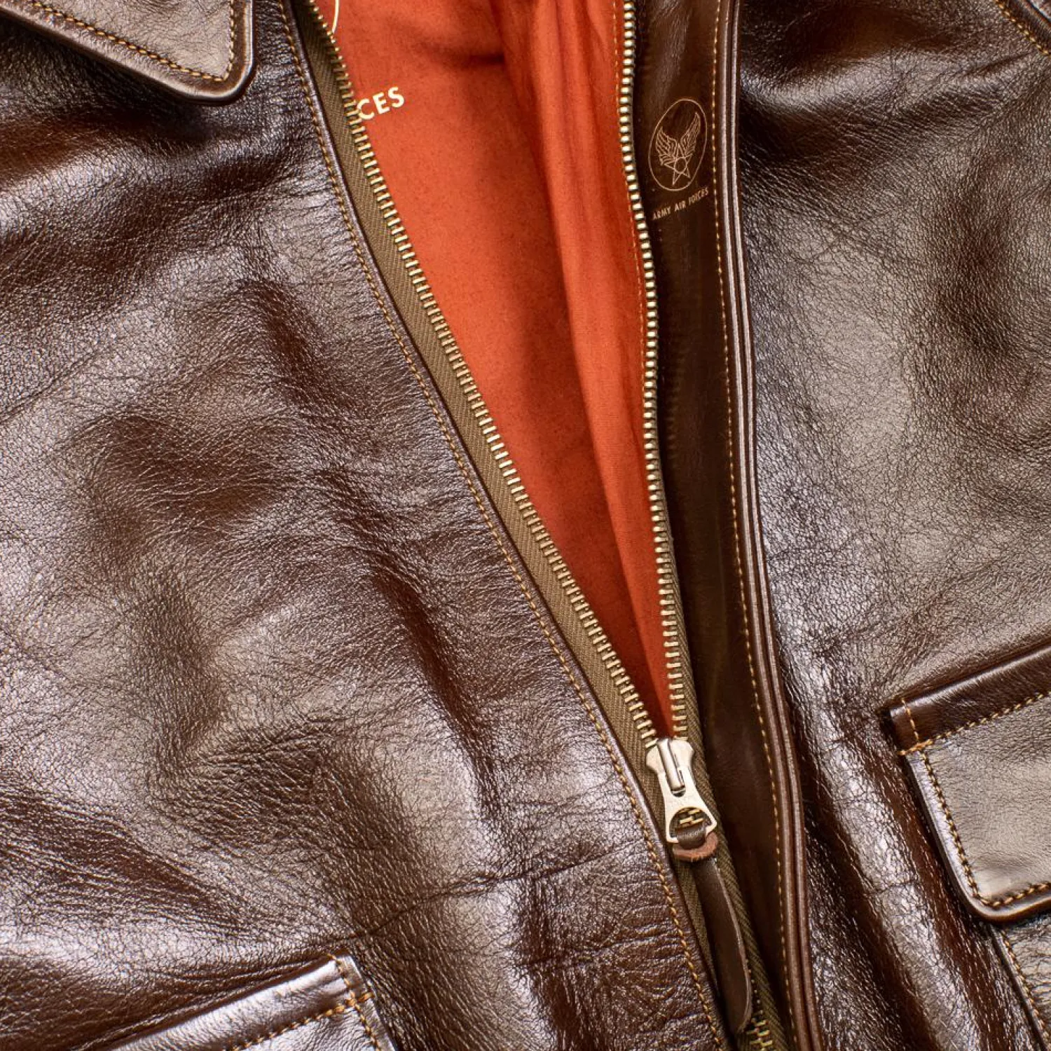 Buzz Rickson's Leather Jackets|Jackets And Coats<Type A-2 Rough Wear 23380 No Stencil Leather Jacket Seal Brown