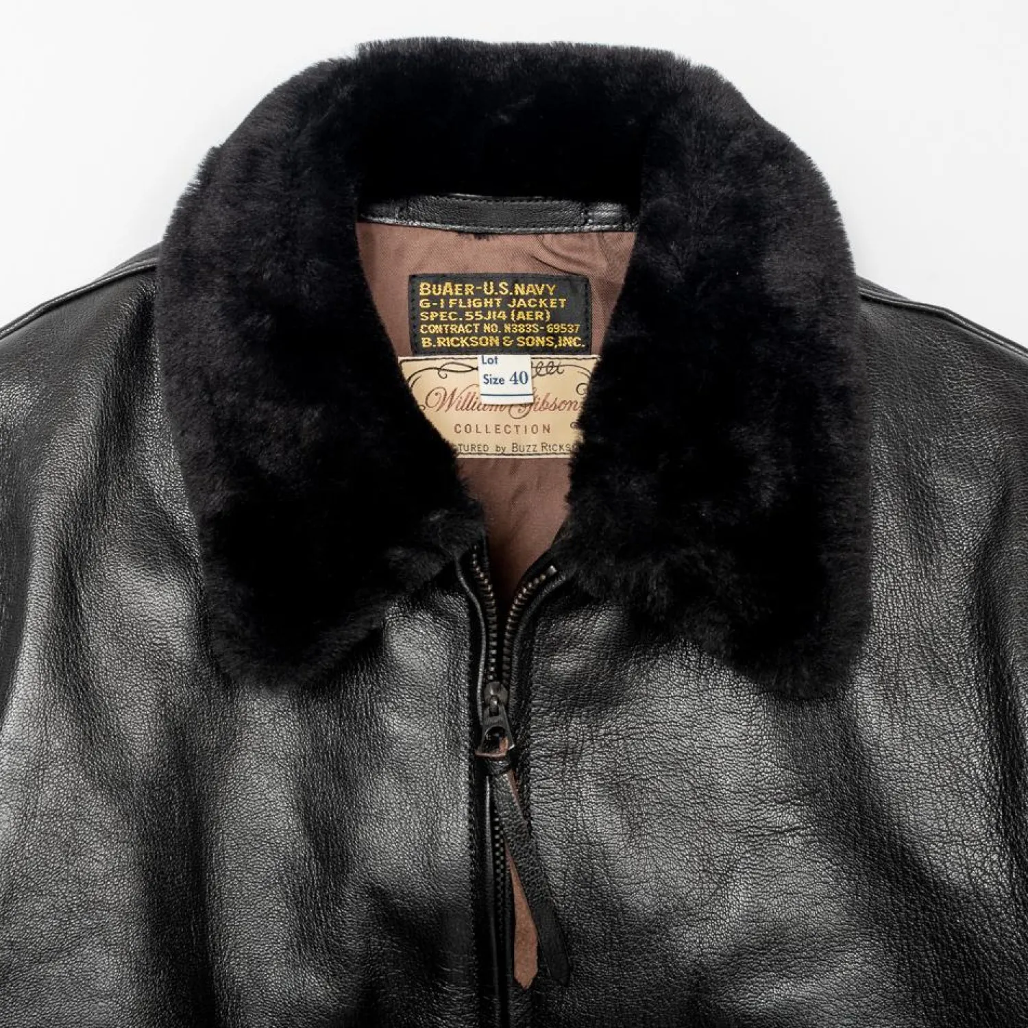 Buzz Rickson's Leather Jackets<x William Gibson G-1 Leather Jacket Black