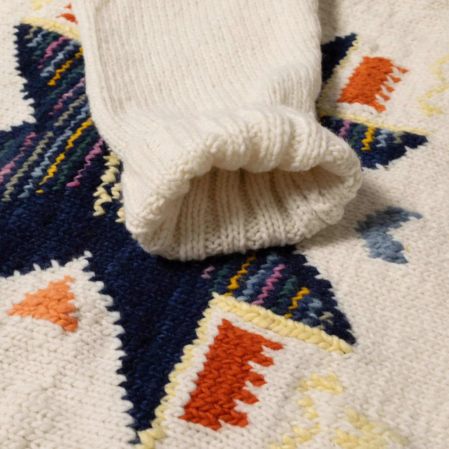 Chamula Knitwear<Antique Star Pullover Ivory