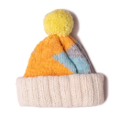 Chamula Knitwear<Double Cuff Cap Lightning Ivory