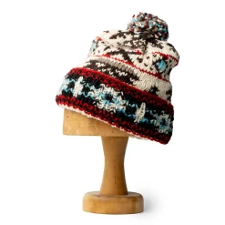 Chamula Knitwear<Double Cuff Cap Navajo #1 Ivory