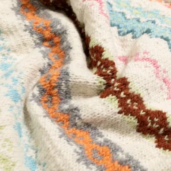 Chamula Knitwear<Fair Isle #8 Pullover Sweater Ivory