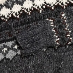 Chamula Knitwear<Fair Isle #3 Pullover Knit Ox Grey