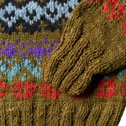 Chamula Knitwear<Fair Isle #8 Pullover Dark Alfalfa