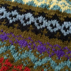 Chamula Knitwear<Fair Isle #8 Pullover Dark Alfalfa