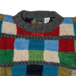 Chamula Knitwear<Sampler Squares Pullover Sweater Grey