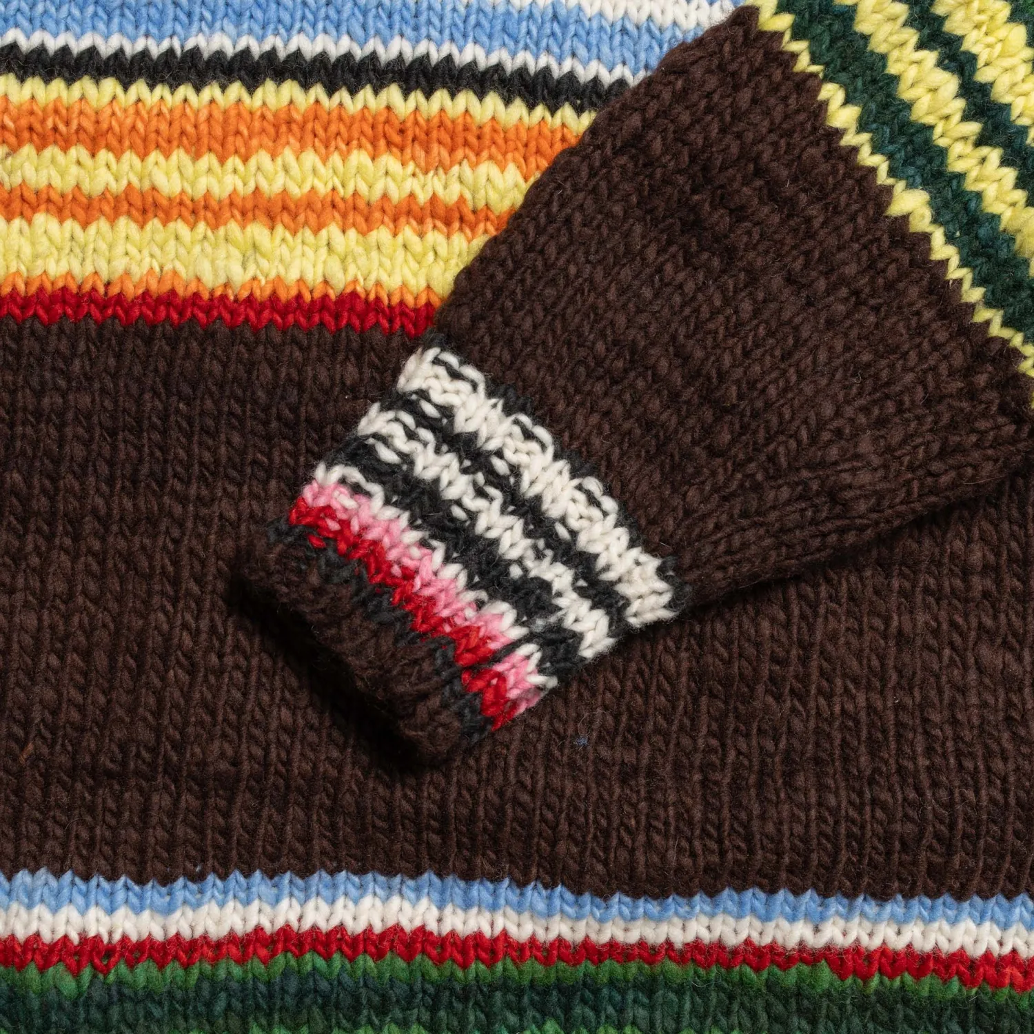 Chamula Knitwear<Serape Pullover Sweater Chocolate