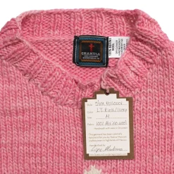 Chamula Knitwear<Star Pullover Lt. Pink x Ivory