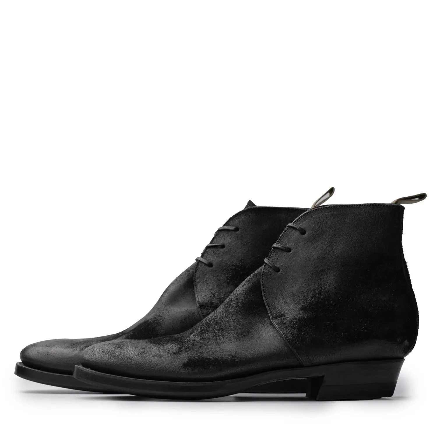 Clinch by Brass Tokyo Clinch<Clinch George Boots CN-Standard Waxed Uneven Horse Suede Black