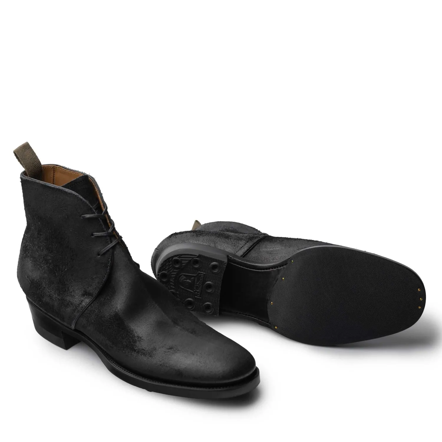 Clinch by Brass Tokyo Clinch<Clinch George Boots CN-Standard Waxed Uneven Horse Suede Black