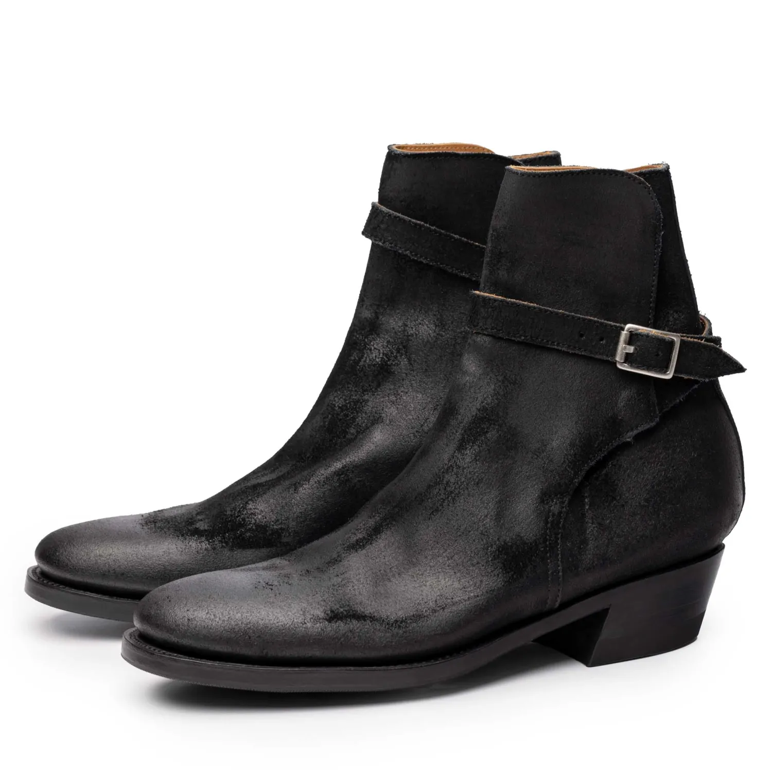 Clinch by Brass Tokyo Clinch<Clinch Jodhpur Boots Waxed Uneven Horse Suede Black
