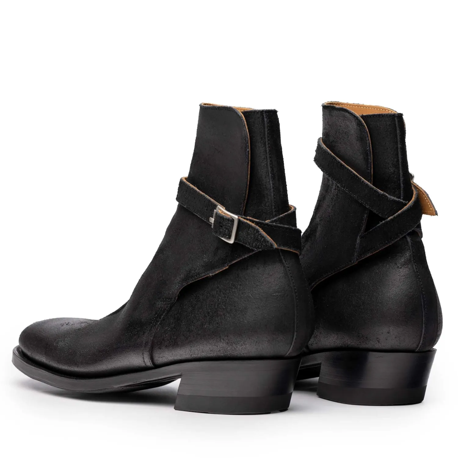 Clinch by Brass Tokyo Clinch<Clinch Jodhpur Boots Waxed Uneven Horse Suede Black
