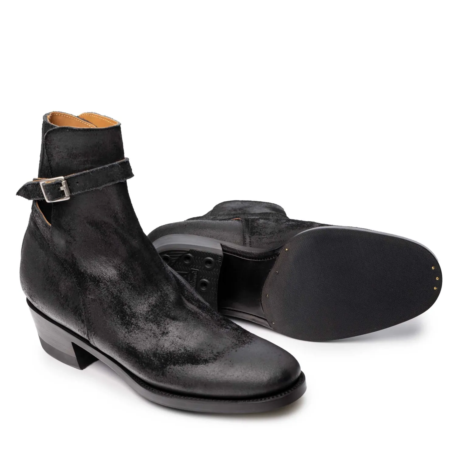 Clinch by Brass Tokyo Clinch<Clinch Jodhpur Boots Waxed Uneven Horse Suede Black