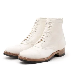 Clinch by Brass Tokyo Clinch<Clinch Lace Up Boots White Roughout Suede