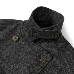 Coherence Jackets And Coats<FouFou II Chevron Tweed Jersey Grey