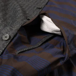 Coherence Jackets And Coats<FouFou II Chevron Tweed Jersey Grey