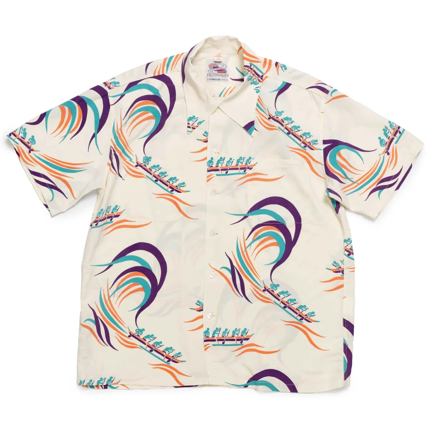 Duke Kahanamoku Shirts|Hawaiian Shirt<Special Edition 'Hawaiian Paddle' Hawaiian Shirt Ivory