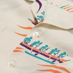 Duke Kahanamoku Shirts|Hawaiian Shirt<Special Edition 'Hawaiian Paddle' Hawaiian Shirt Ivory