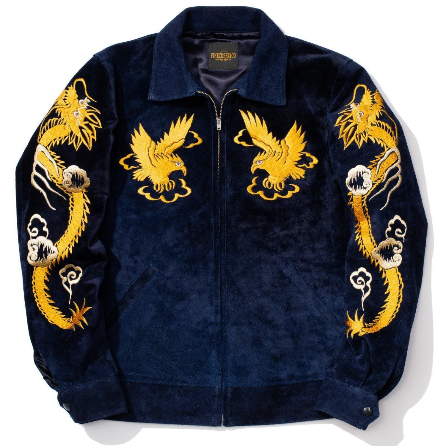 Fine Creek Leather Leather Jackets|Jackets And Coats<Norfolk Suede Suka Jacket Navy