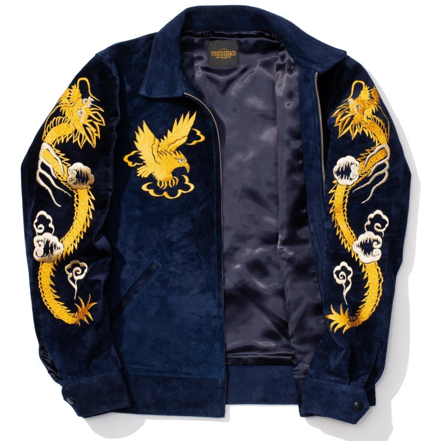 Fine Creek Leather Leather Jackets|Jackets And Coats<Norfolk Suede Suka Jacket Navy